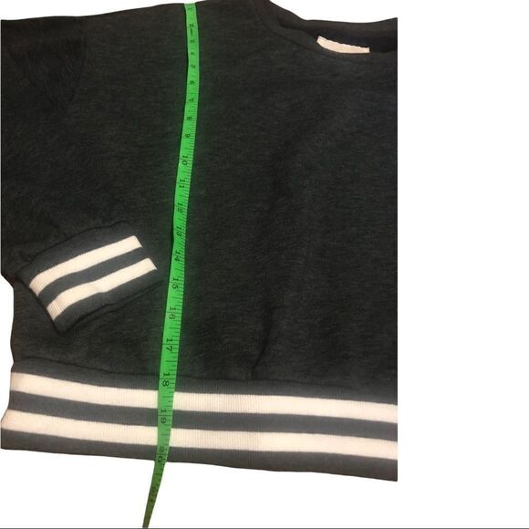 Mossimo women’s  xl crop sweater sport stripe cuffs 0020 - Picture 3 of 4